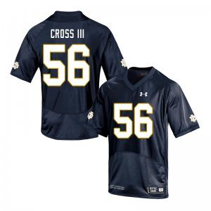 Notre Dame Fighting Irish Men's Howard Cross III #56 Navy Under Armour Authentic Stitched College NCAA Football Jersey NTG3499WA